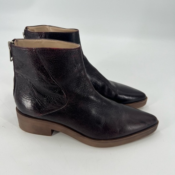 🌸ZARA brown zip up boots 9.5 - Picture 2 of 10